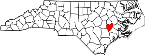 Archivo:Map of North Carolina highlighting Lenoir County