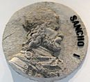 Archivo:Medallón de Sancho I realizado por Antonio Palao en la Diputacion Provincial de Zaragoza 02