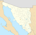Mexico Sonora location map (urban areas)