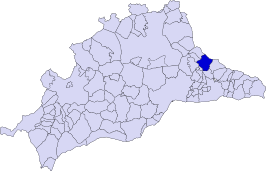 Localización de Periana respecto a la provincia de Málaga.