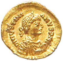 Regno dei goti, Giustiniano I, emissione aurea, 527-536.jpg
