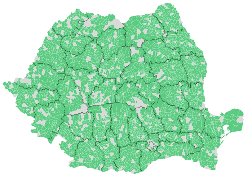 Romania Communes Map