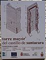 Santacara - Panel explicativo sobre la torre mayor