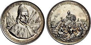 Archivo:Silver medal in honour of Francesco Morosini, 1688