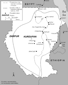Archivo:The Mahdist State, 1881-98, modern Sudan