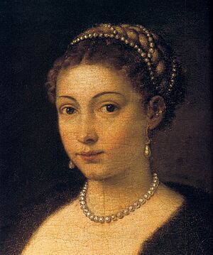Archivo:Titian - Woman in a Fur Coat (detail) - WGA22925