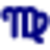 Virgo symbol (heavy blue).svg
