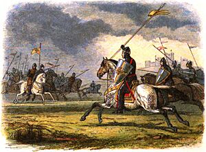Archivo:A Chronicle of England - Page 184 - William the Lion Taken Prisoner