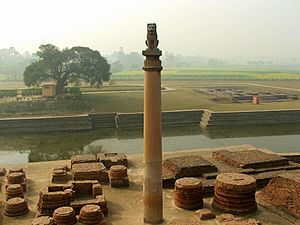 Archivo:Ashoka pillar at Vaishali, Bihar, India