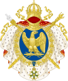 Coat of arms of the First French Empire, round shield version.svg