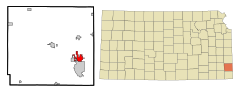 Crawford County Kansas Incorporated and Unincorporated areas Frontenac Highlighted.svg