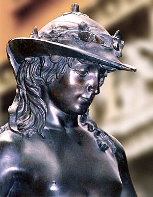 Archivo:Donatello david plaster replica head and shoulders front right 1000px wide