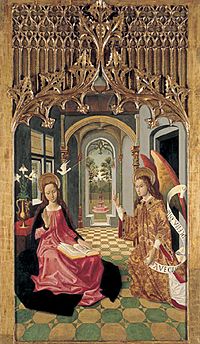 Archivo:L'Anunciació- Mestre de la Seu d'Urgell-MNAC