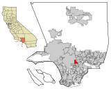 LA County Incorporated Areas East Los Angeles highlighted.svg