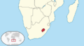 Lesotho in its region