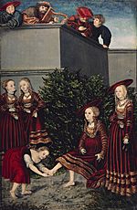 Archivo:Lucas Cranach d.Ä. - David und Bathseba (Gemäldegalerie, Berlin)