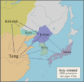 Map of East Asia (698 - 8th century)-es