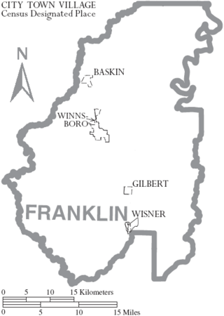 Map of Franklin Parish Louisiana With Municipal Labels.PNG
