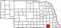 Map of Nebraska highlighting Jefferson County