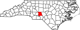 Map of North Carolina highlighting Montgomery County.svg