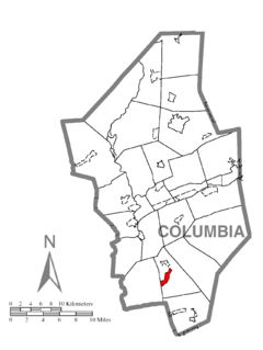 Map of Numidia, Columbia County, Pennsylvania Highlighted.png