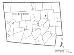 Map of Rome, Bradford County, Pennsylvania Highlighted.png