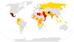 Archivo:Ongoing conflicts around the world in 2019