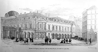 Opéra de Paris, salle du Palais-Royal, incendié le 8 juin 1781