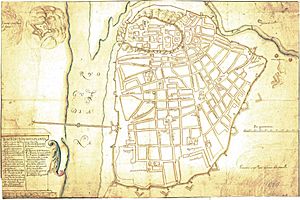 Archivo:Planta de las Fortificaciones de Badajoz, c. 1645