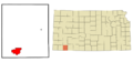 Seward County Kansas Incorporated and Unincorporated areas Liberal Highlighted