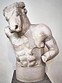 Statue of the Minotaur (Roman copy after an original by Myron) at the National Archaeological Museum of Athens on 3 April 2018