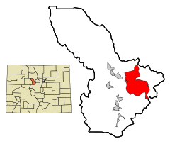 Summit County Colorado Incorporated and Unincorporated areas Keystone Highlighted.svg