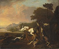 The Deer Hunt 1650-95 Abraham Hondius