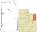 Uintah County Utah incorporated and unincorporated areas Fort Duchesne highlighted