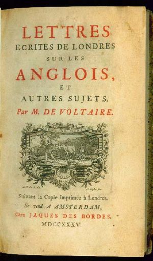 Archivo:VOLTAIRE Lettres sur les Anglois Titel-3