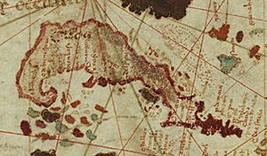 Archivo:1500 mapa de Juan de la Cosa - Cuba