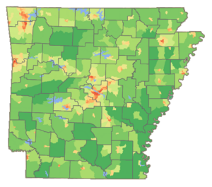 Archivo:Arkansas population map