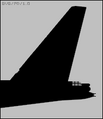 Boeing B-52A-F Stratofortress tail silhouette