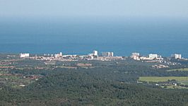 Vista de Calas de Mallorca desde el pico de San Salvador