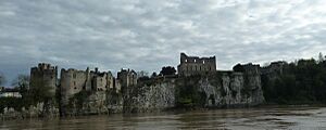 Archivo:Chepstow Castle from North bank