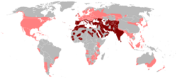 Distribución actual de la paloma bravía