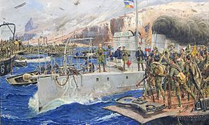 Archivo:Desembarco de Alhucemas, por José Moreno Carbonero