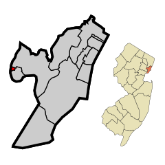 Hudson County New Jersey Incorporated and Unincorporated areas East Newark Highlighted.svg