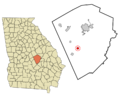 Laurens County Georgia Incorporated and Unincorporated areas Rentz Highlighted
