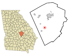 Laurens County Georgia Incorporated and Unincorporated areas Rentz Highlighted.svg