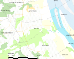 Map commune FR insee code 33010.png