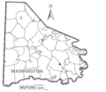 Map of Cokeburg, Washington County, Pennsylvania Highlighted