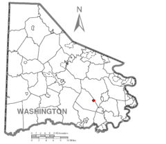 Map of Cokeburg, Washington County, Pennsylvania Highlighted.png