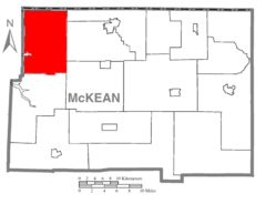 Map of McKean County Highlighting Corydon Township.PNG