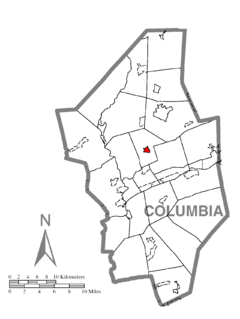 Map of Orangeville, Columbia County, Pennsylvania Highlighted.png
